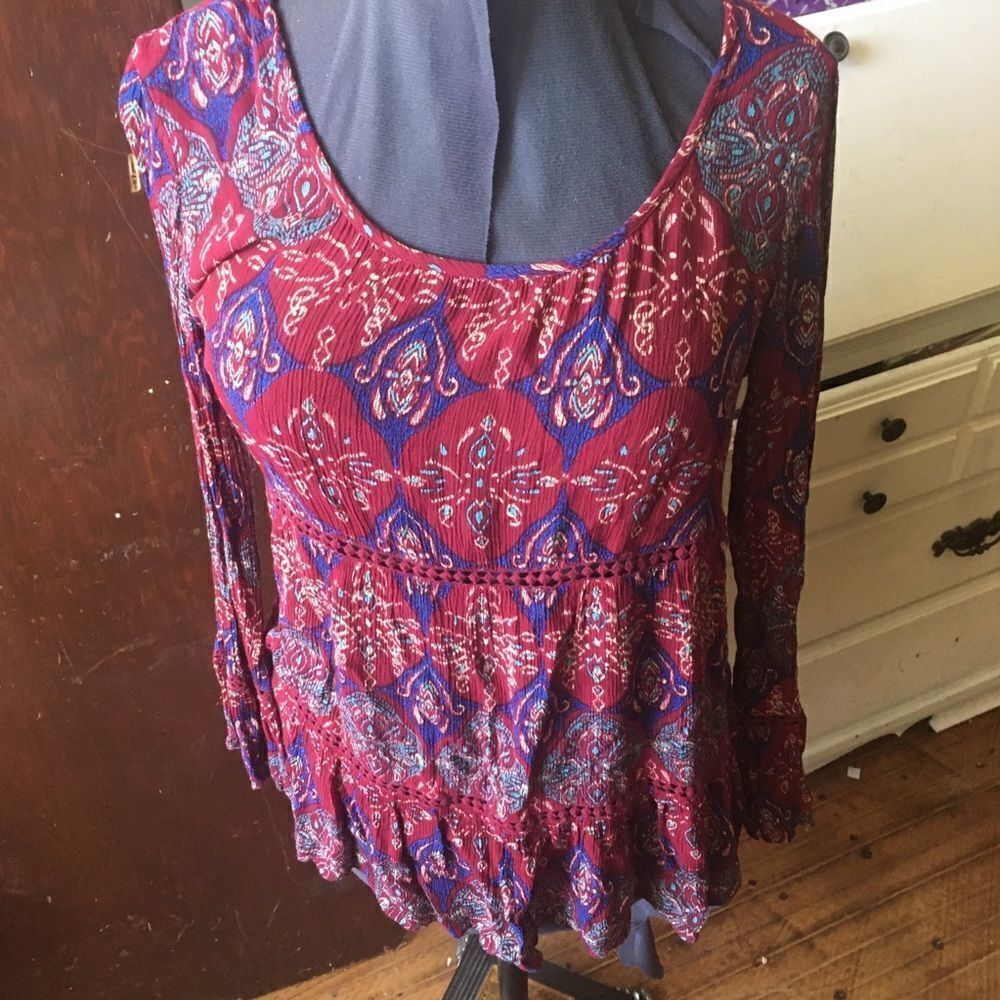 Patrons of Peace whimsical babydoll boho top